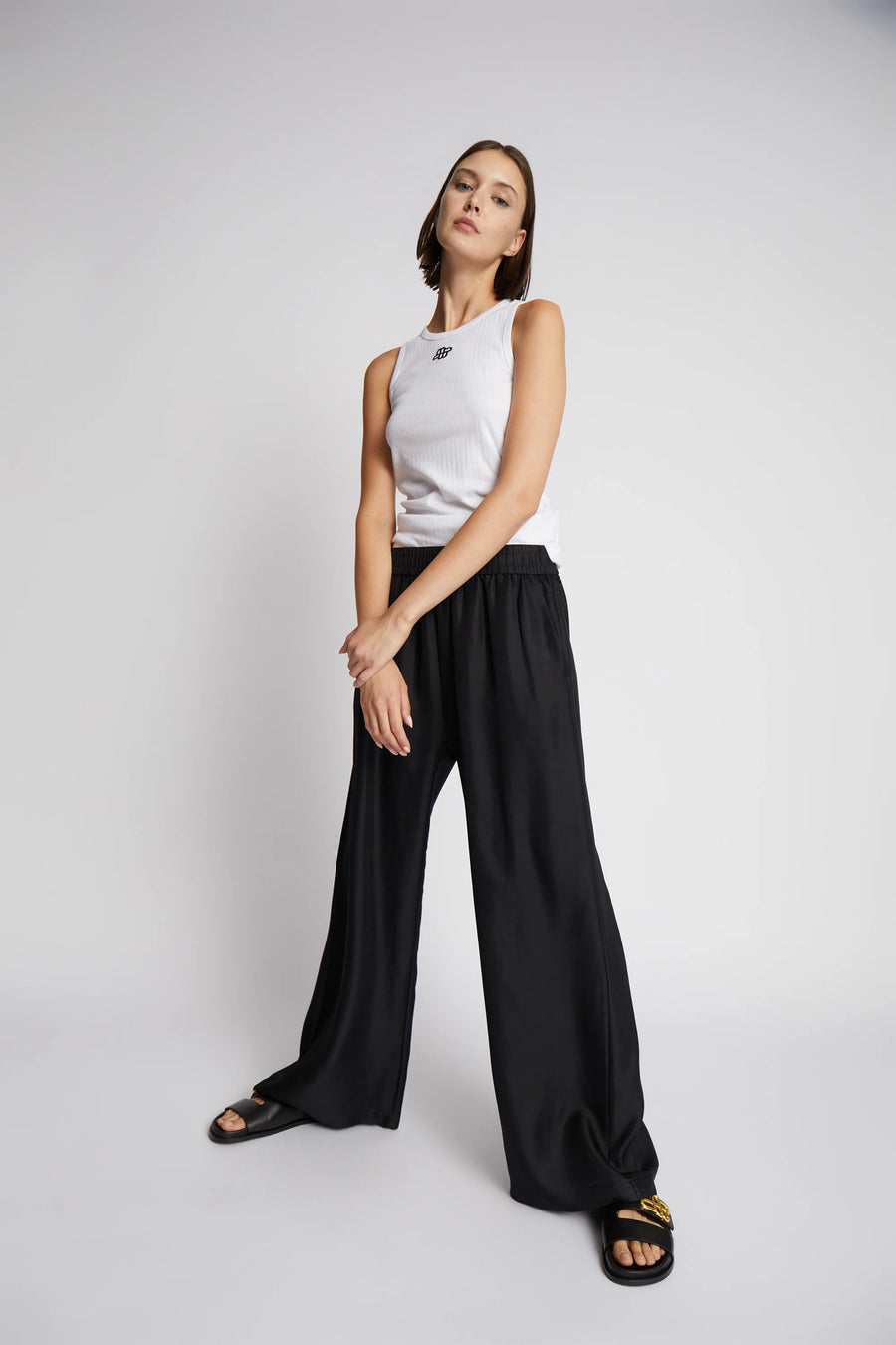 Munthe Arum silk trouser - black