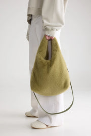 Bellerose Helga faux fur bag - sage green