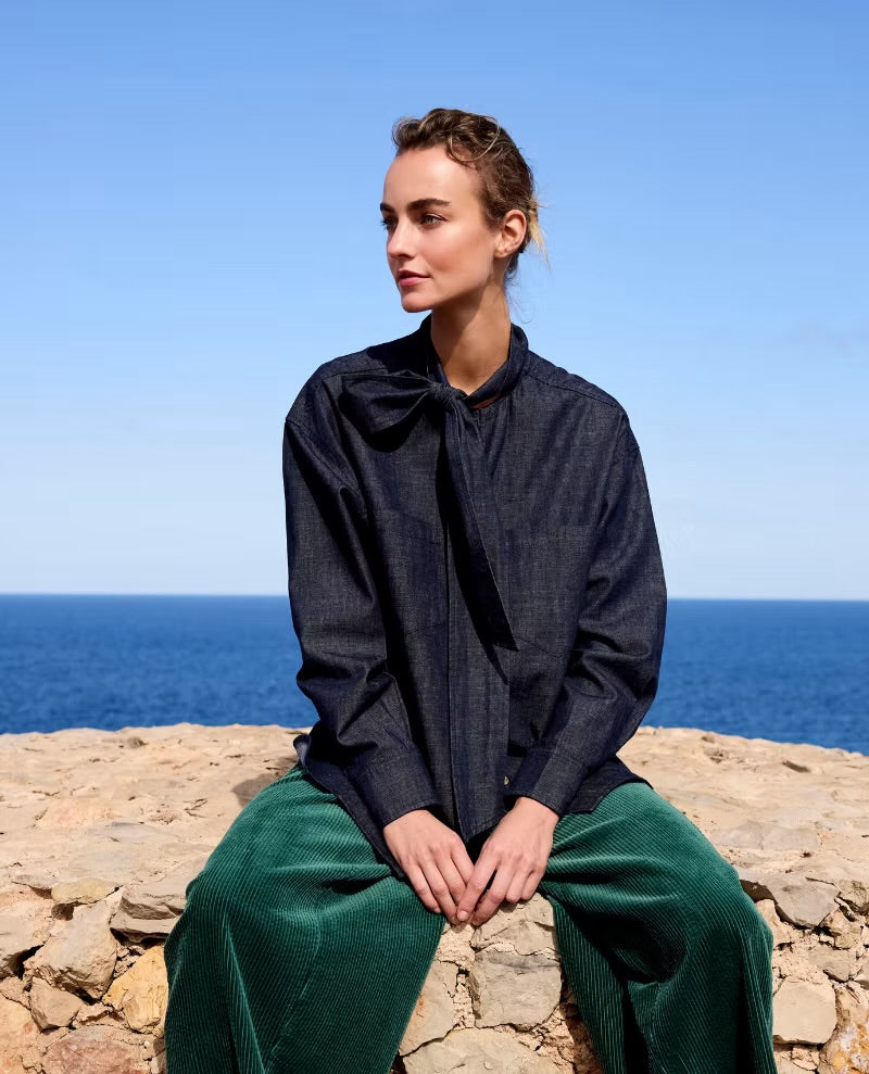 JcSophie Plum blouse in dark denim