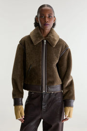 Bellerose Eagle shearling jacket - dark roast
