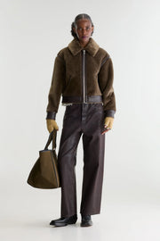Bellerose Eagle shearling jacket - dark roast