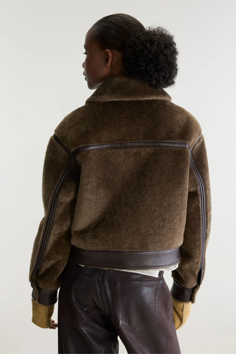 Bellerose Eagle shearling jacket - dark roast