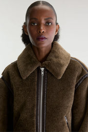 Bellerose Eagle shearling jacket - dark roast