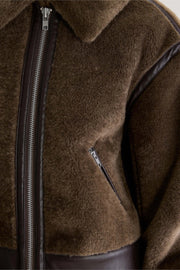 Bellerose Eagle shearling jacket - dark roast