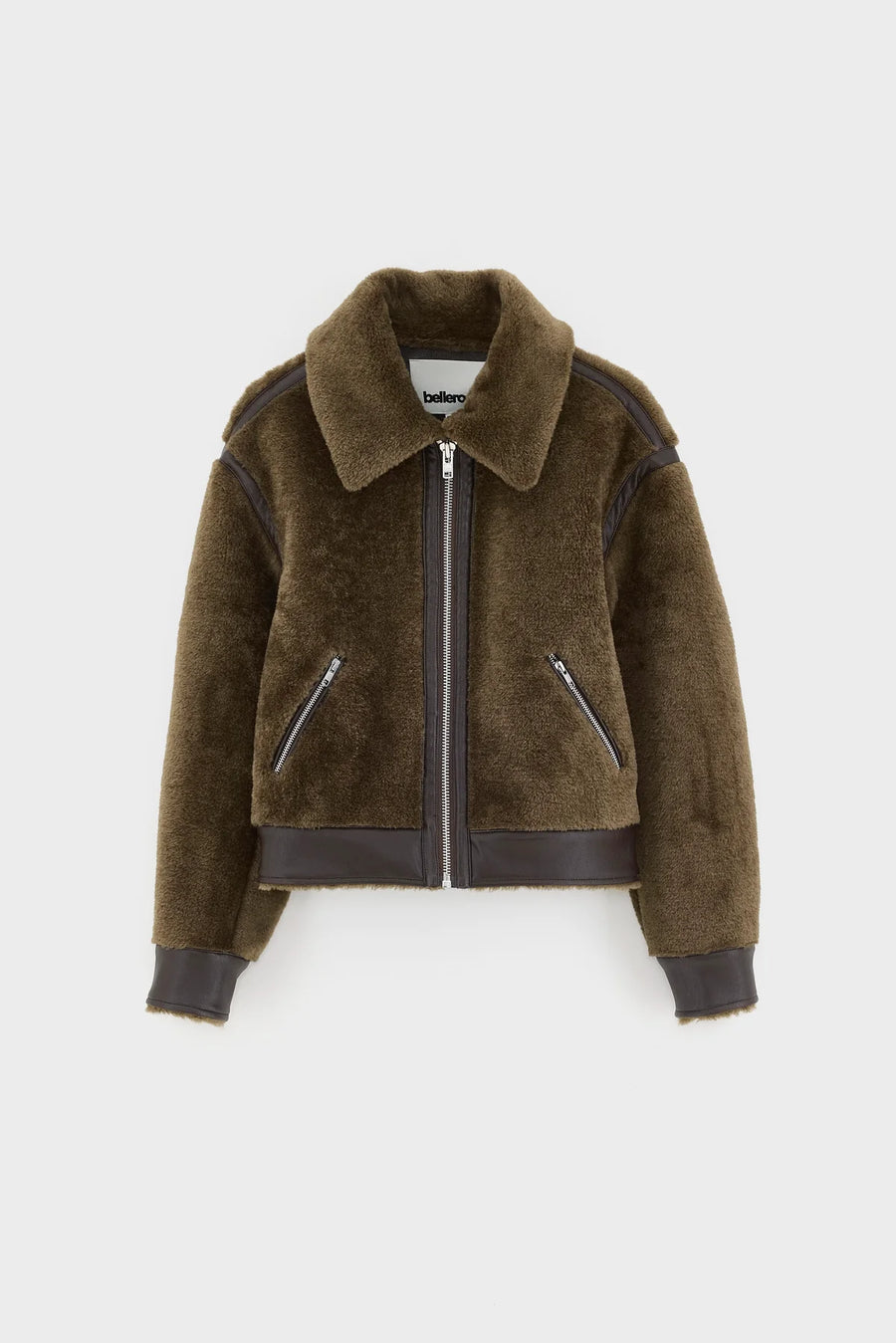 Bellerose Eagle shearling jacket - dark roast