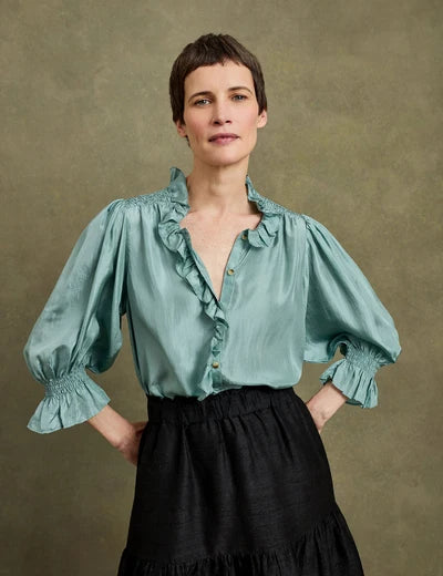 Penelope Chilvers Duckegg Satuna silk blouse