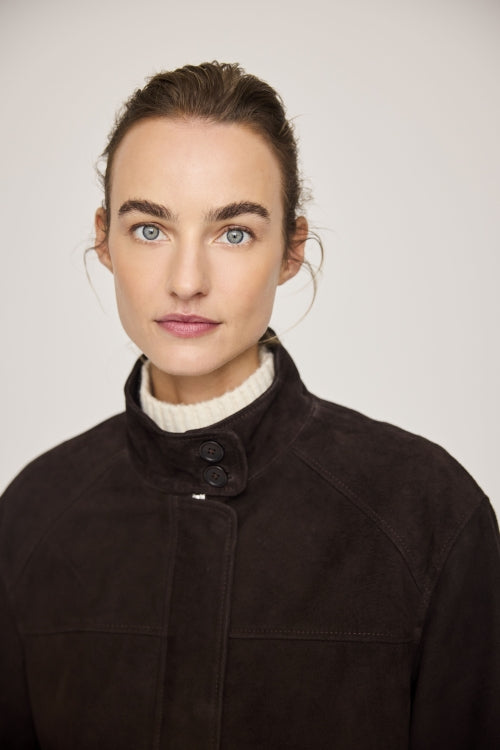 JcSophie Praia suede jacket - dark brown