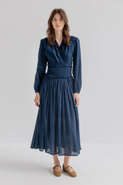 Project AJ 117 Camelia dress - v dark navy