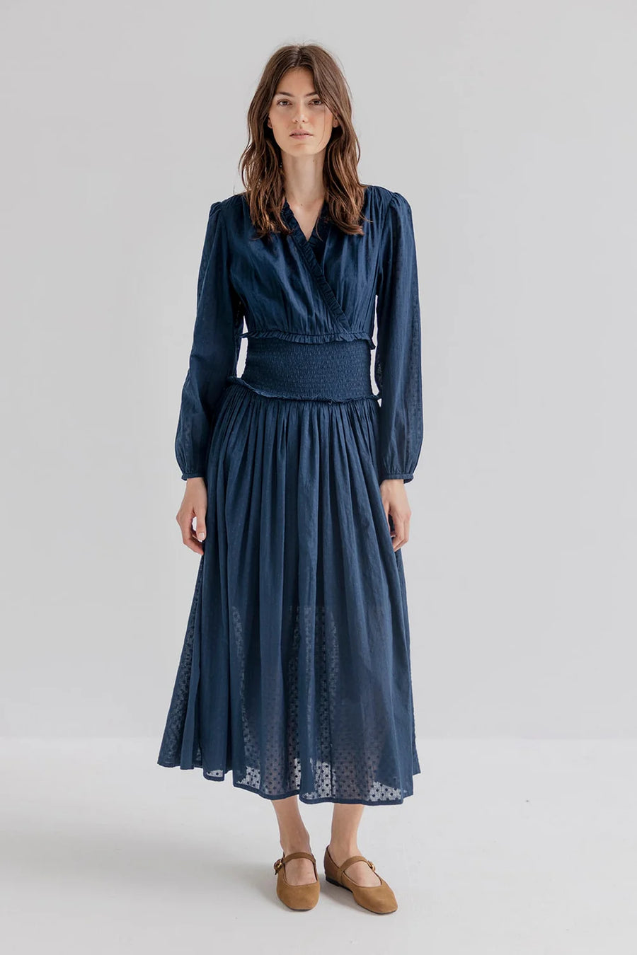 Project AJ 117 Camelia dress - v dark navy