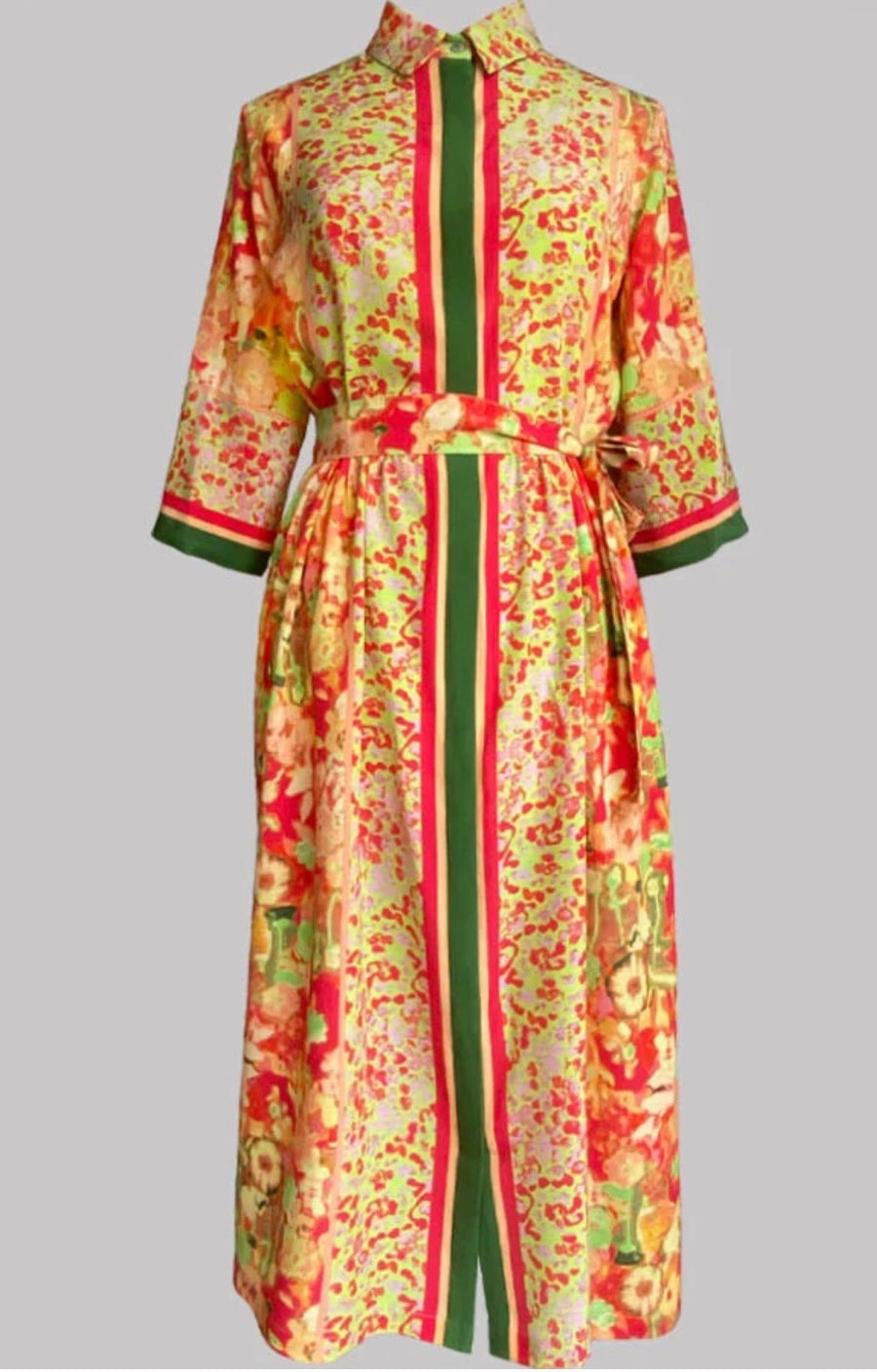 Pazuki Nephele silk shirt dress
