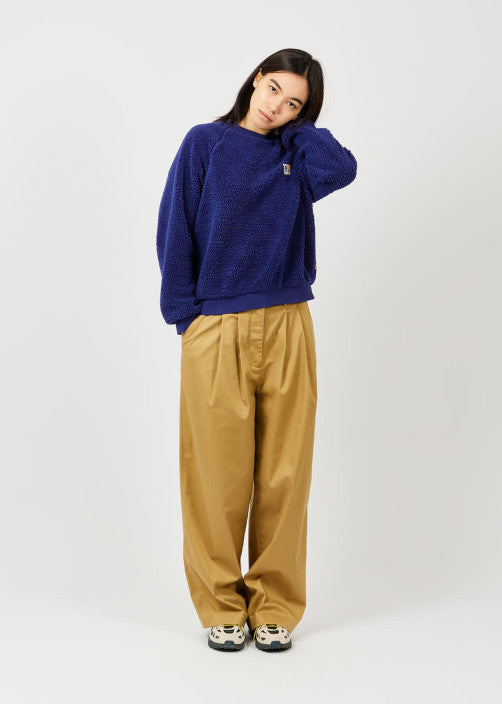 Arsene & les pipelettes a.p crew neck teddy fleece - navy