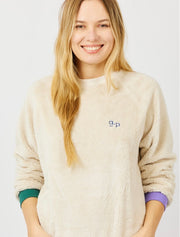 Arsene & les pipelettes crew neck fleece sweatshirt - stone