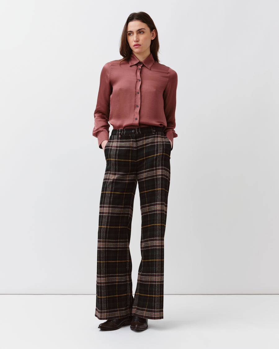 Diega Ceza silk mix blouse - rose (berry)