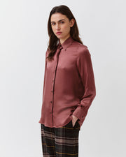 Diega Ceza silk mix blouse - rose (berry)