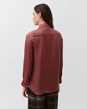 Diega Ceza silk mix blouse - rose (berry)