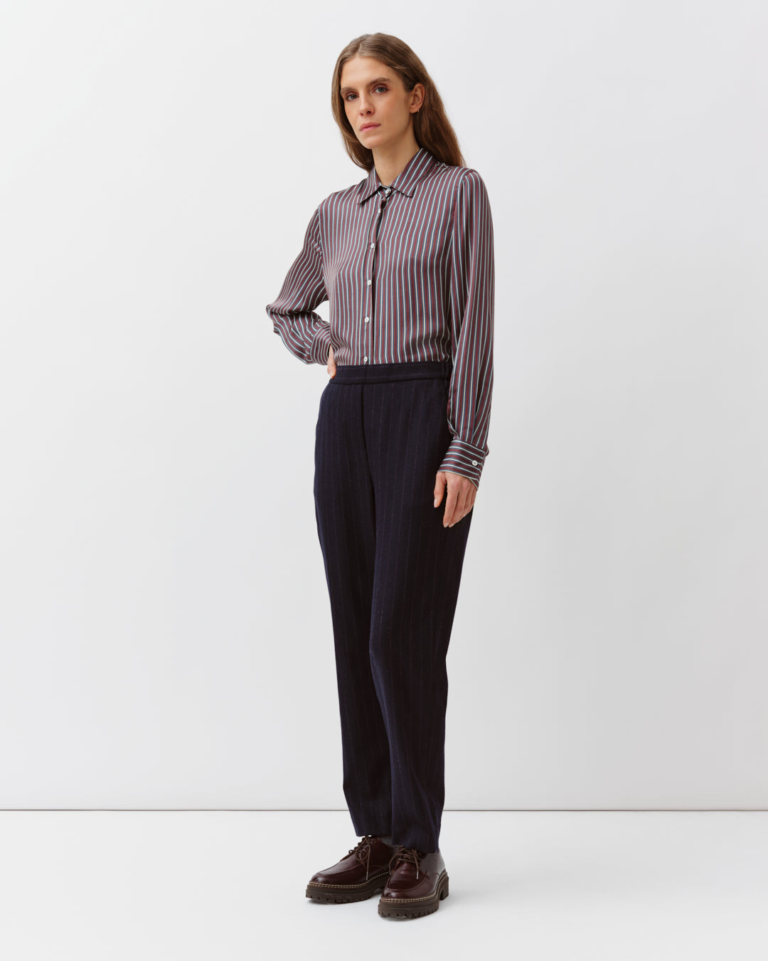 Diega Pacifico wool trouser - navy