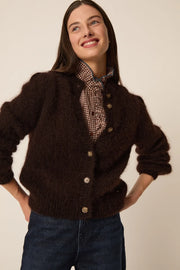 Des Petits Hauts Charles cardigan - chocolate