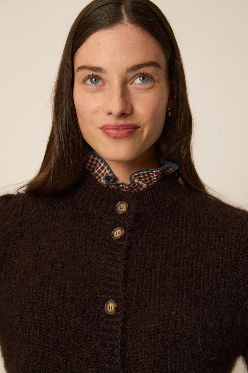 Des Petits Hauts Charles cardigan - chocolate