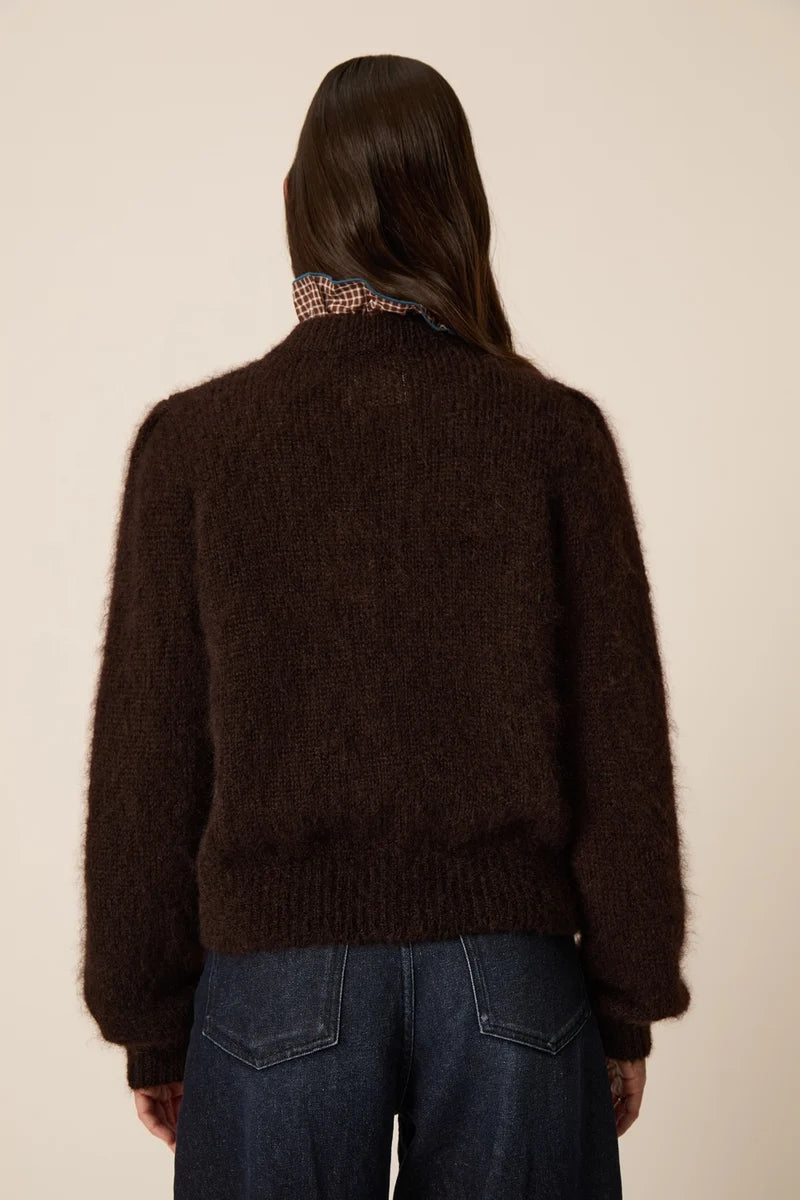 Des Petits Hauts Charles cardigan - chocolate