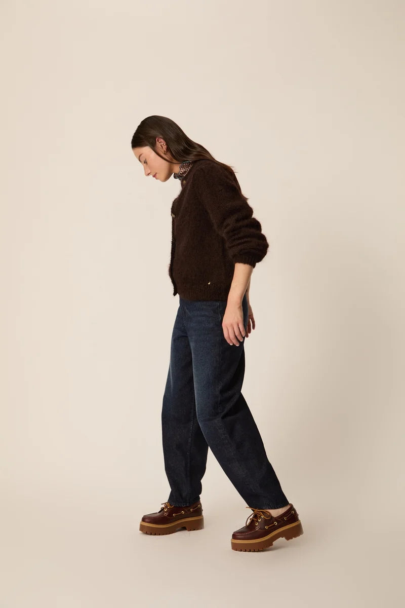 Des Petits Hauts Charles cardigan - chocolate