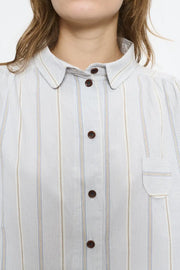Beatriz Furest Tidal striped shirt - ecru / grey