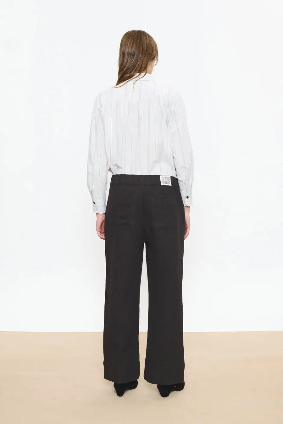 Beatriz Furest Tidal striped shirt - ecru / grey