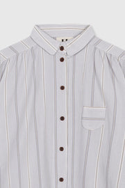 Beatriz Furest Tidal striped shirt - ecru / grey