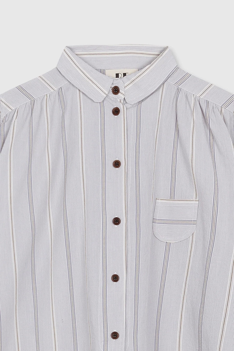 Beatriz Furest Tidal striped shirt - ecru / grey