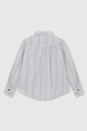 Beatriz Furest Tidal striped shirt - ecru / grey