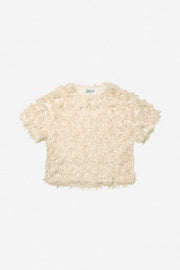 Munthe Valence ruffle top - creme