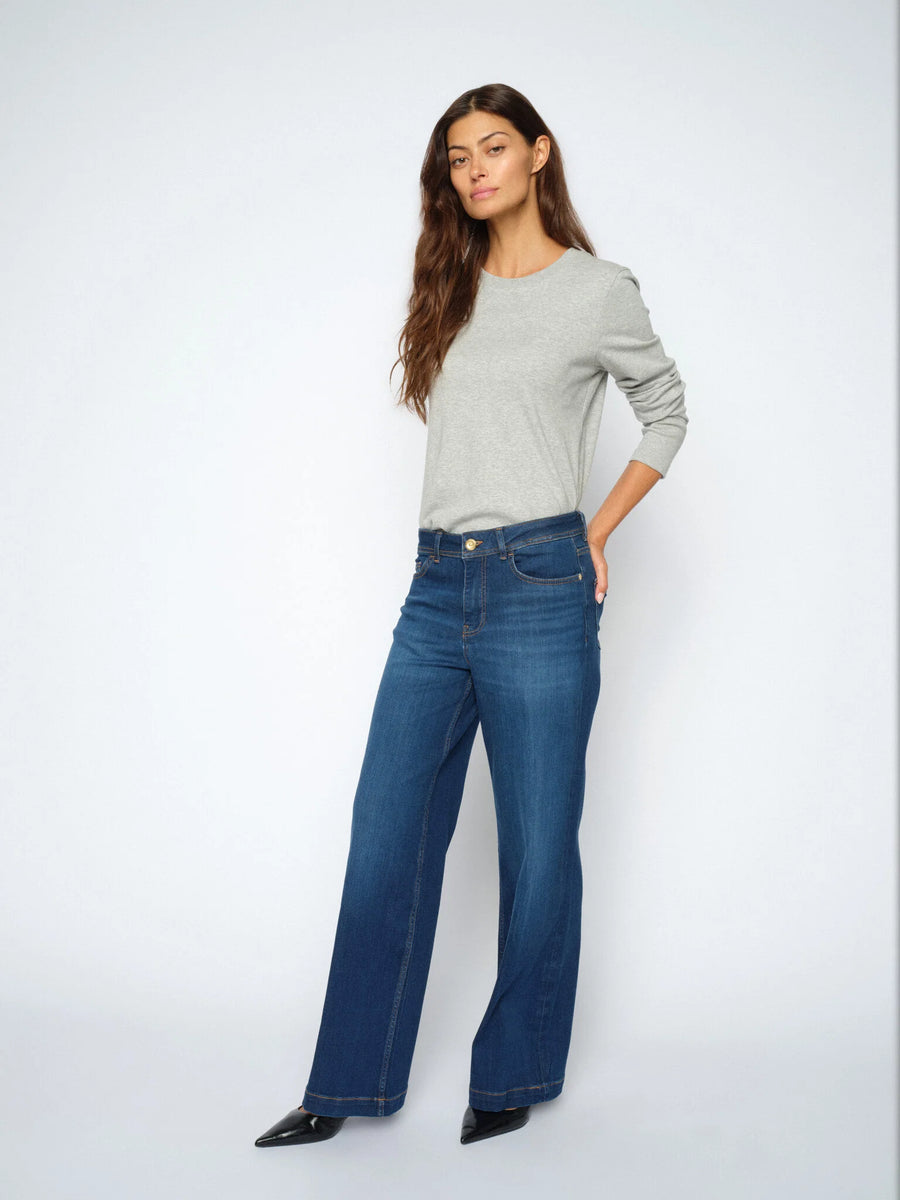 Mos mosh Dara delux wide leg jean - blue (401) new season