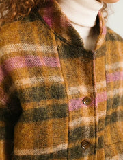 Sacrecoeur Lison check wool bomber jacket