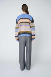 Dawn x Dare Gabi multi striped cardigan - lavender