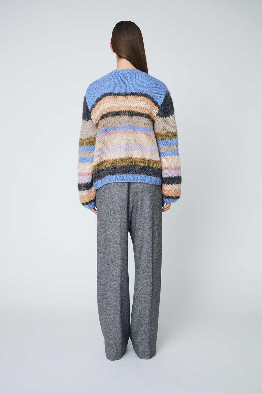 Dawn x Dare Gabi multi striped cardigan - lavender