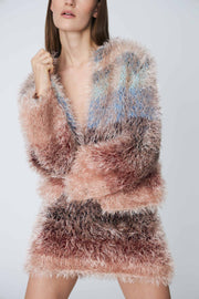 Dawn x Dare Fuzzy cardigan- twilight