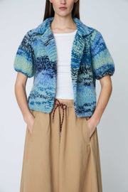 Dawn x Dare Moa shirt sleeved knit jacket - sky blue