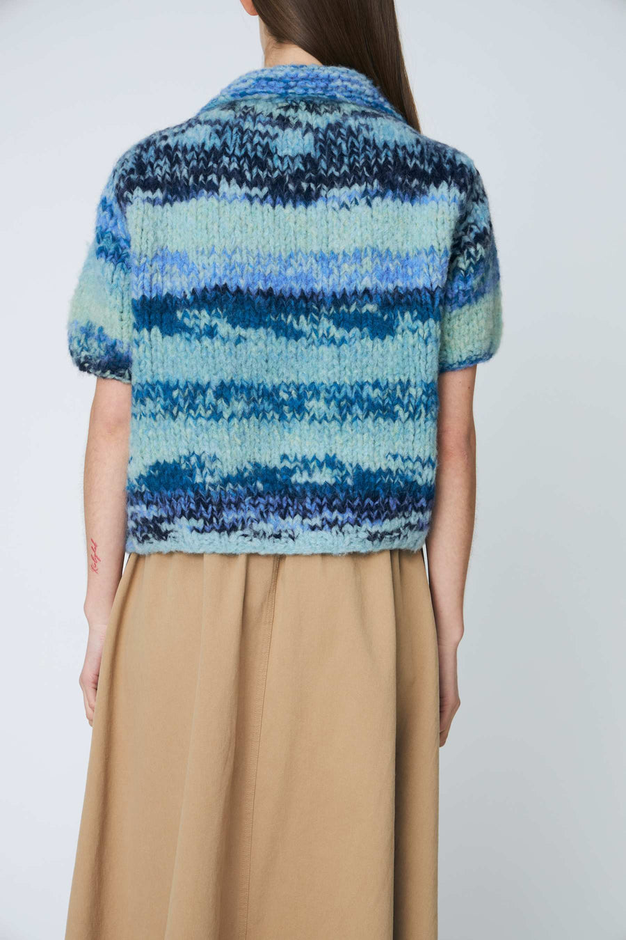 Dawn x Dare Moa shirt sleeved knit jacket - sky blue