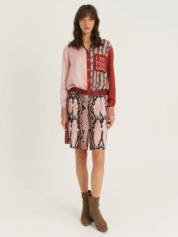 Me369 Isabel printed shirt - red Aura