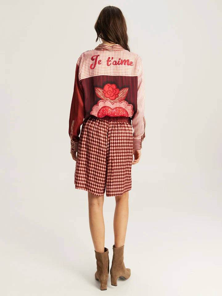 Me369 Isabel printed shirt - red Aura