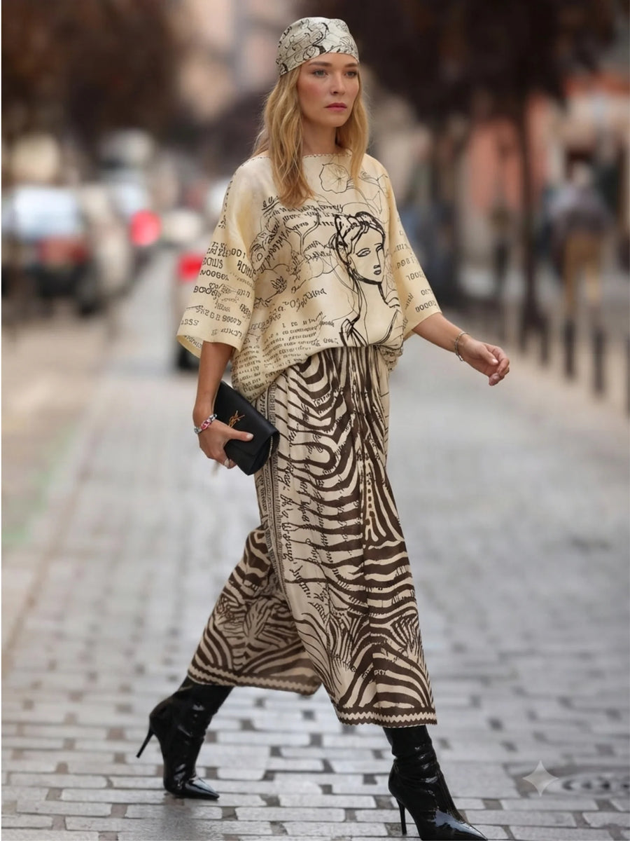 Me369 Vanessa skirt - noir muse print