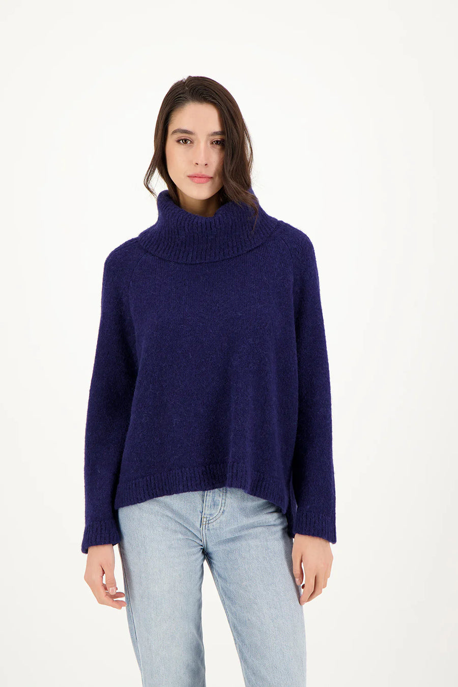 Les Racines du Ciel Bleuenn roll neck jumper - navy