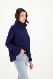 Les Racines du Ciel Bleuenn roll neck jumper - navy