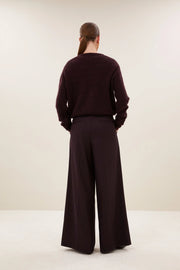 by-bar Cleo button through cardigan - deep wine