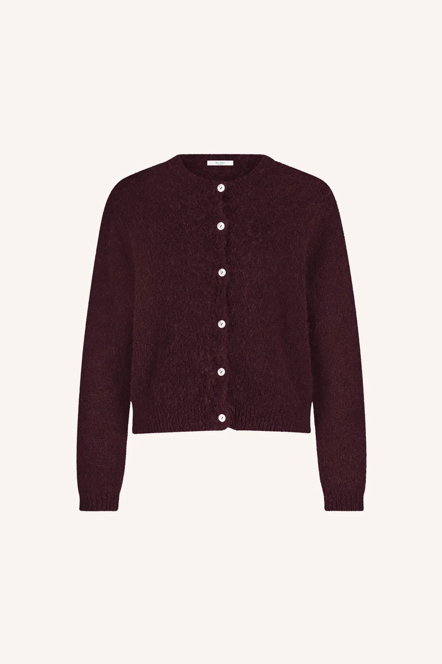 by-bar Cleo button through cardigan - deep wine