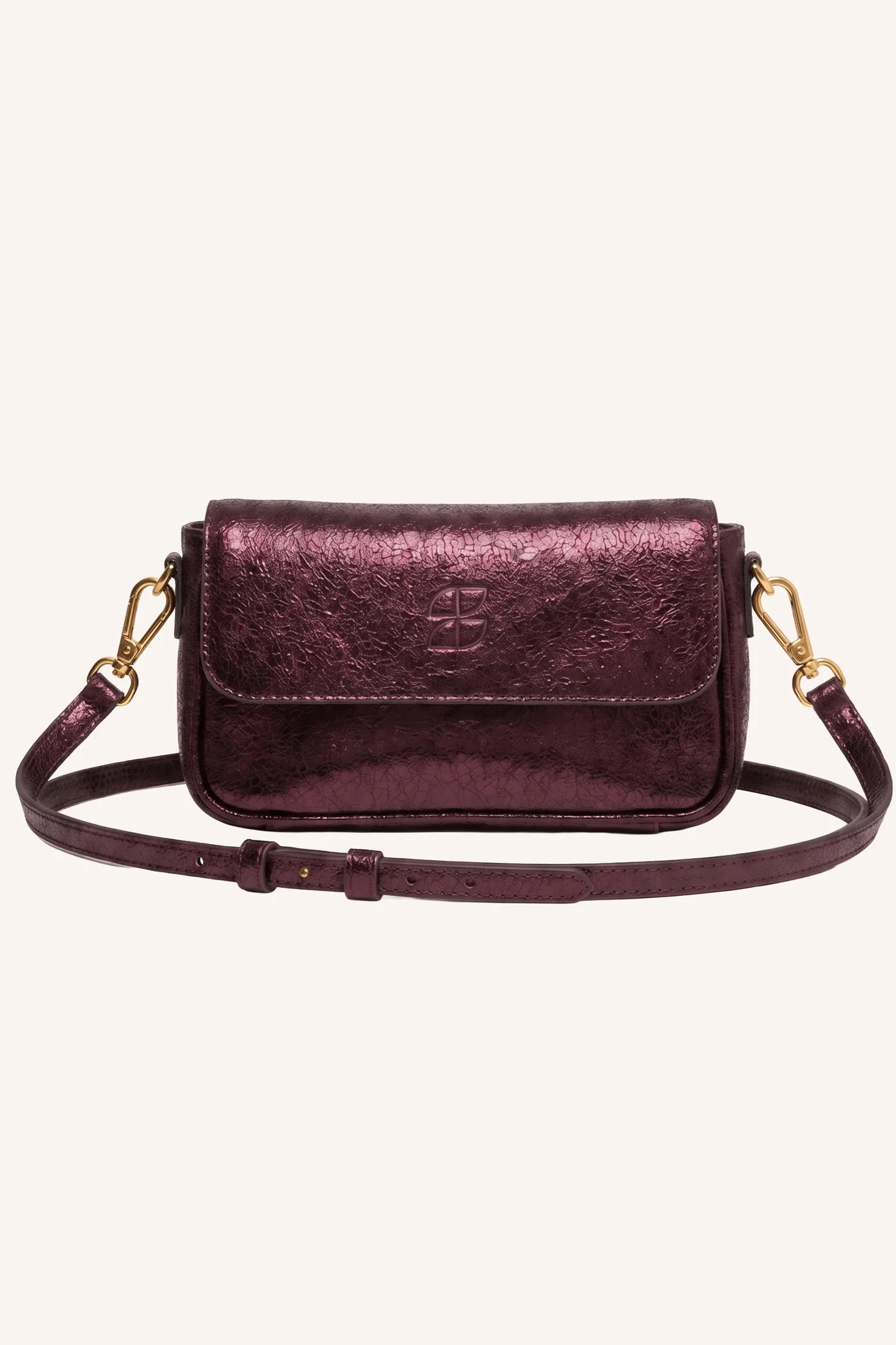 by-bar Jude metallic cross body bag - two colourways