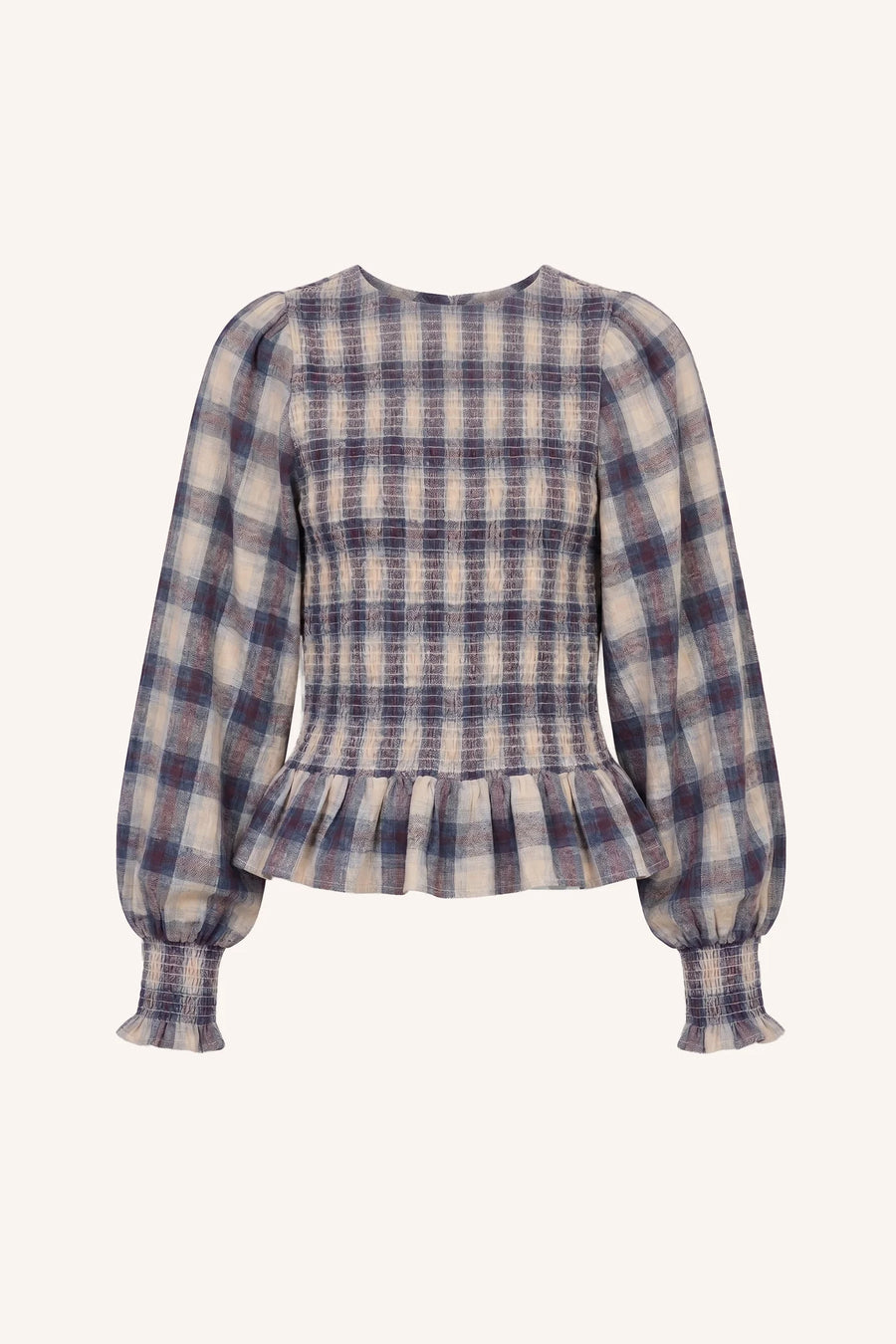 by-bar Yena Tokyo check blouse - blue check