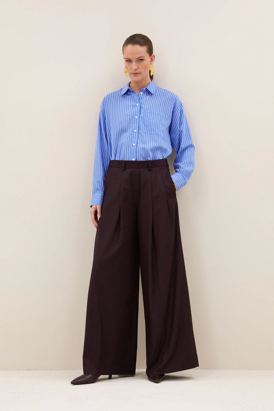 by-bar Sef smart trouser - dark wine