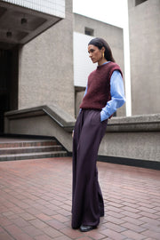 by-bar Sef smart trouser - dark wine