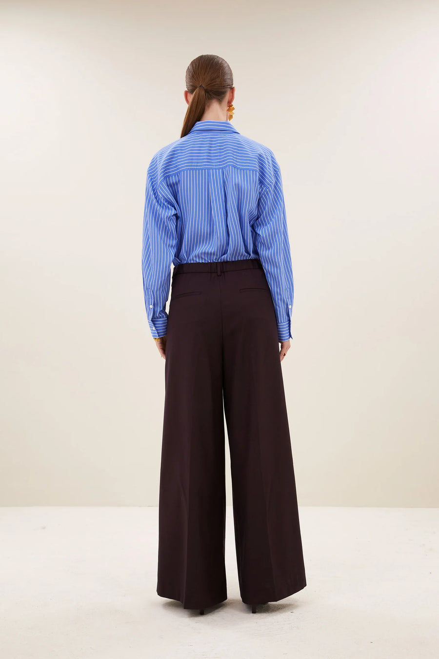 by-bar Sef smart trouser - dark wine