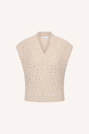 by-bar Blake chunky knit top - Chalk